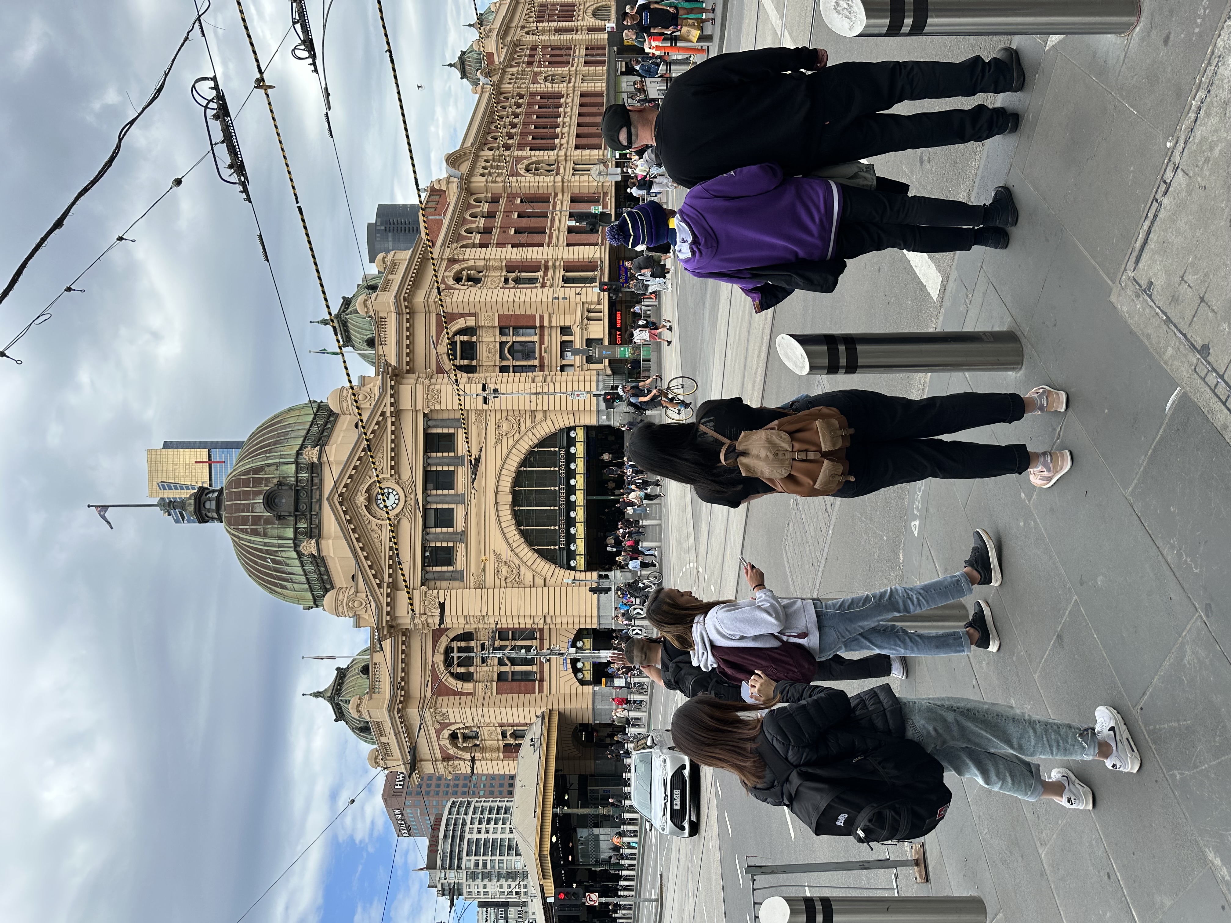 Flinders Street Station with crowds