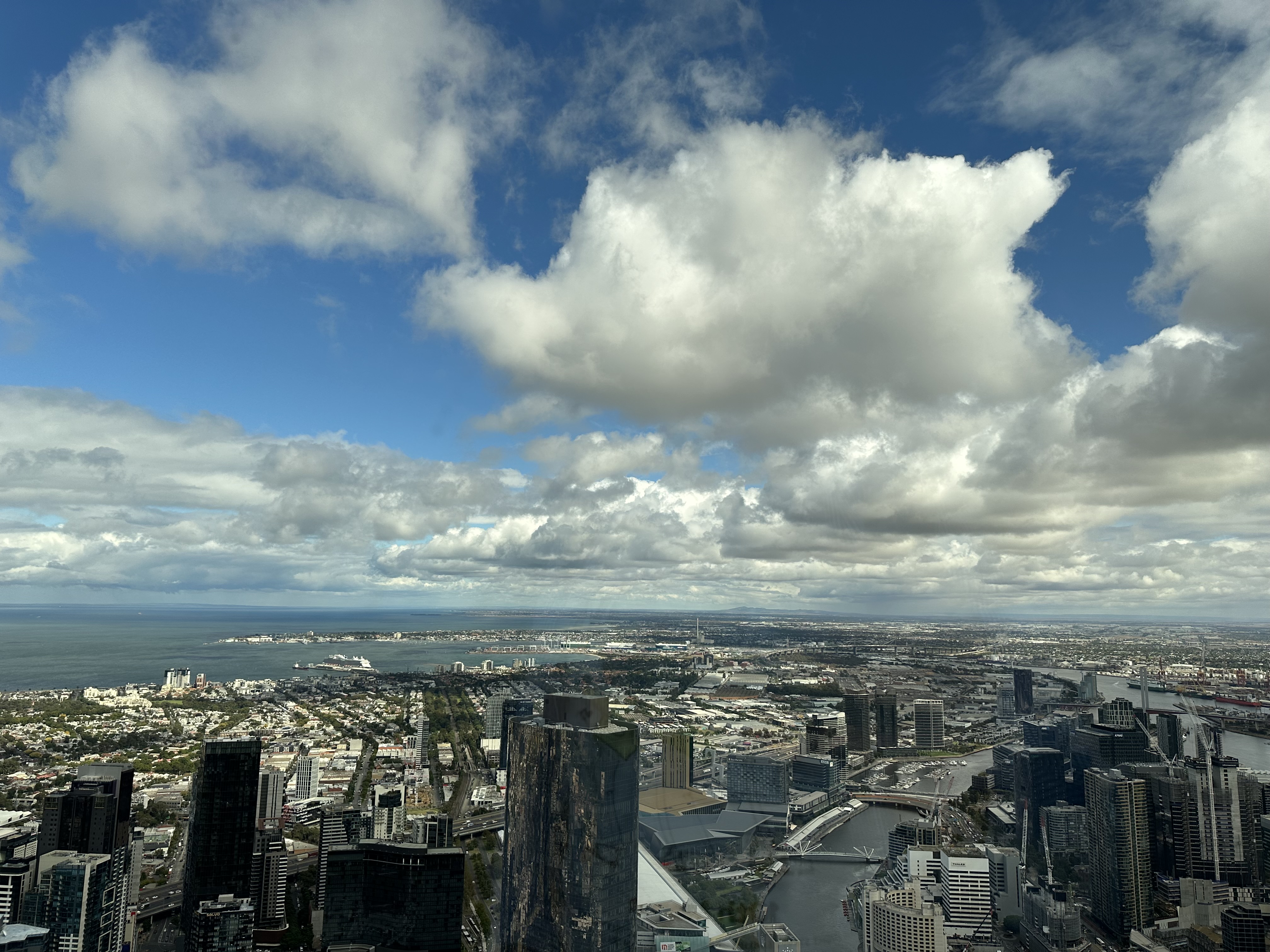 Skydeck — panoramic view towards the bay