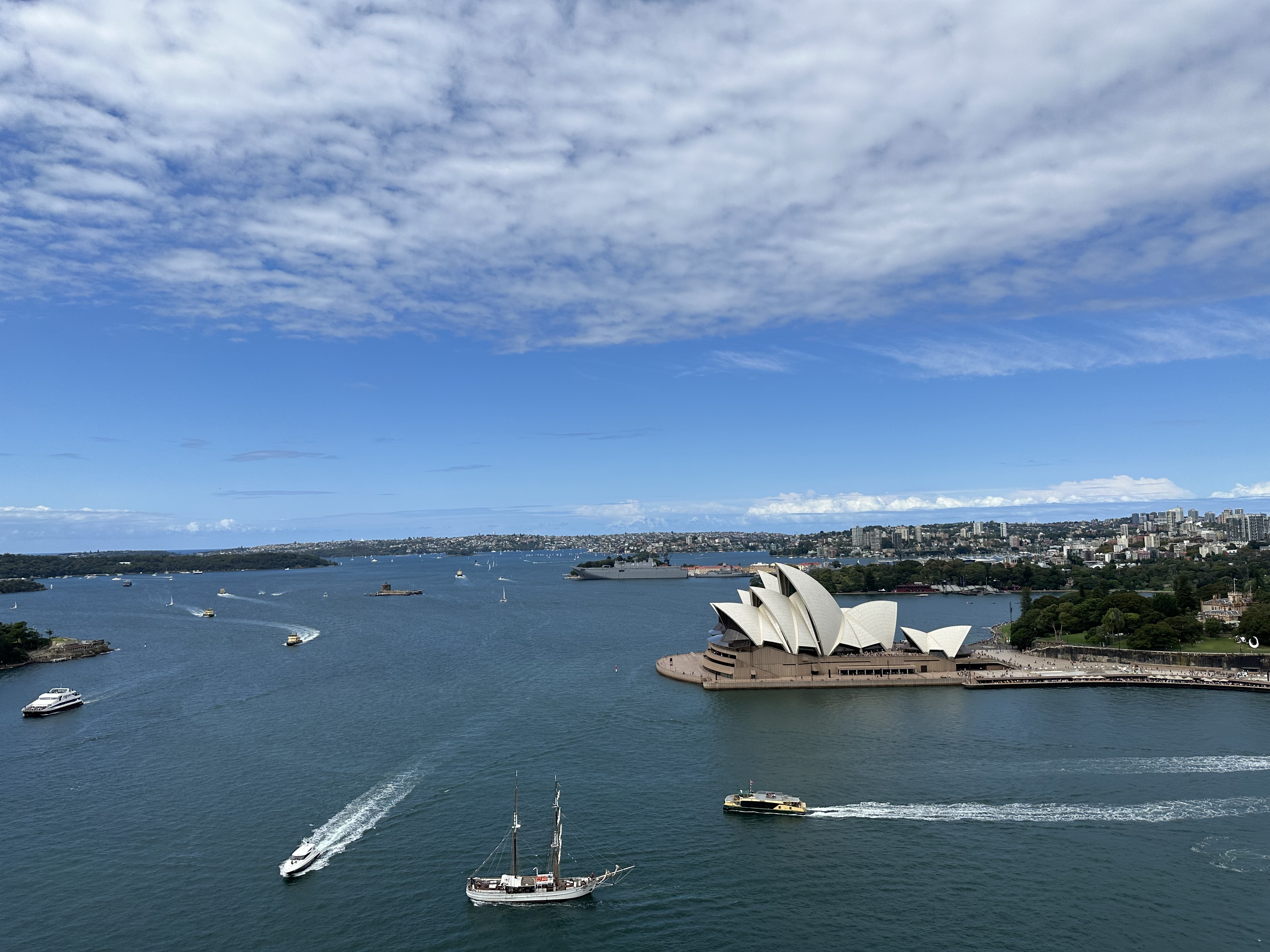 Sydney Harbour — Opera House and the bay from above